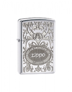 Zippo Executiv Crown Stamp High Polish Chrome Lighter 24751