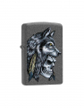 Bricheta Zippo Special Edition Wolf Skull Feather Design 29863
