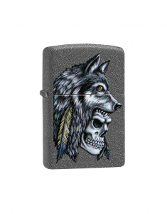 Zippo Special Edition Wolf Skull Feather Design 29863