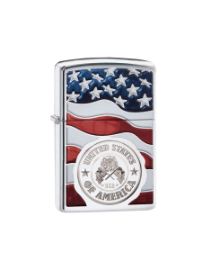 Zippo American Stamp on Flag 29395